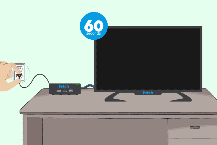hard reset the fetch tv box