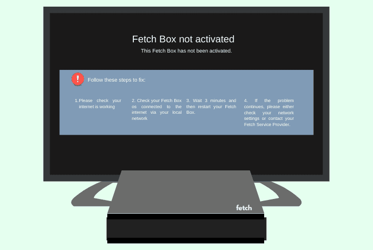 fetch box not activated message explained