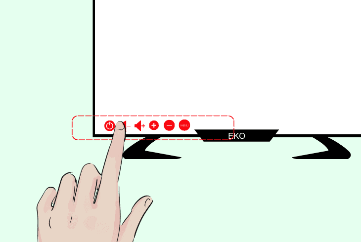 operate eko tv with physical buttons