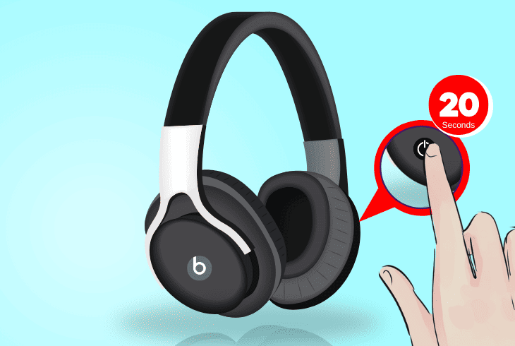 long-press the beats power button