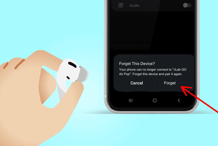 forget and re-add pop earbuds