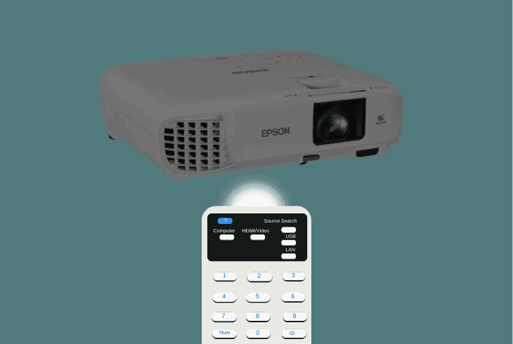 move the remote to reception range