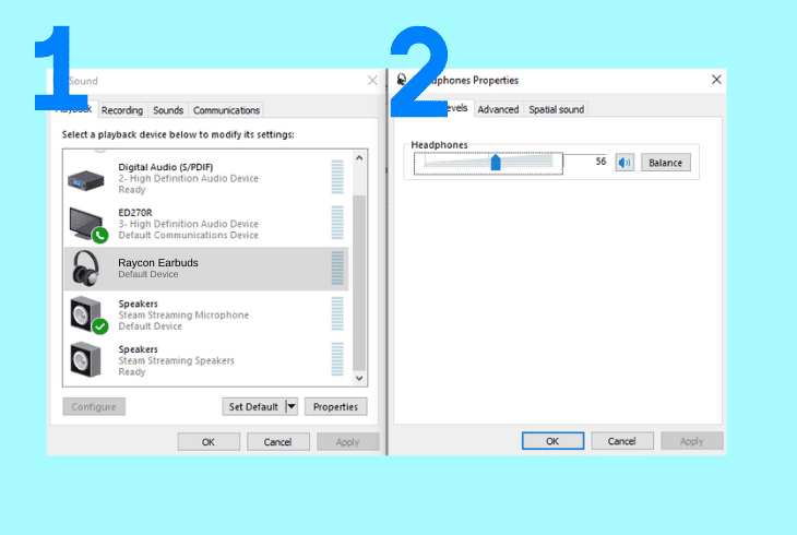 center audio balance on windows