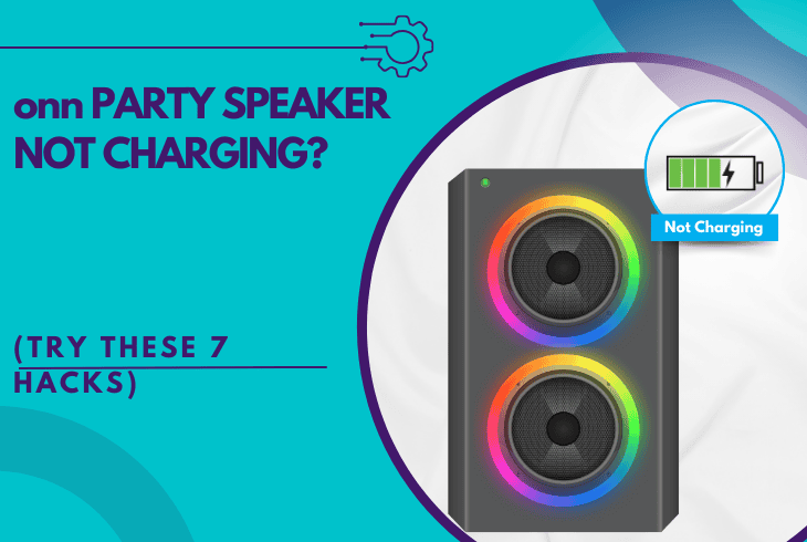 onn party speaker not charging