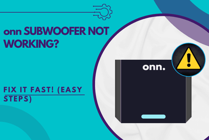 onn subwoofer not working