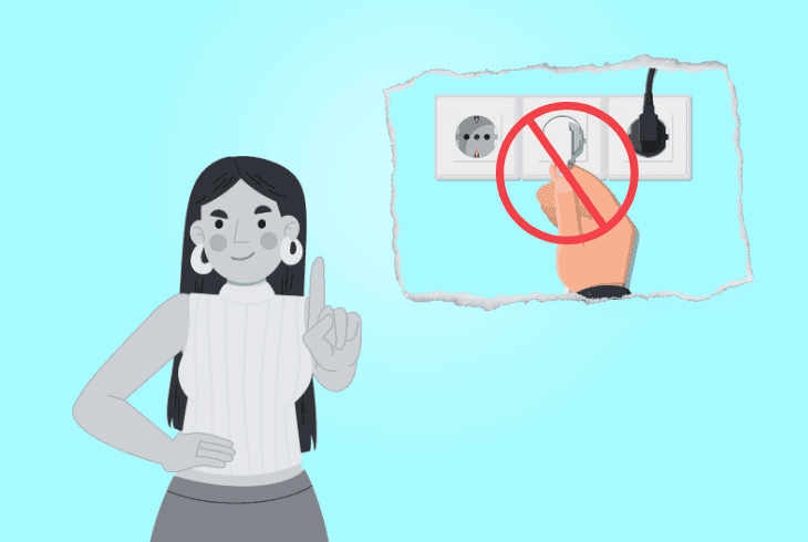 don’t plug the base to outlet