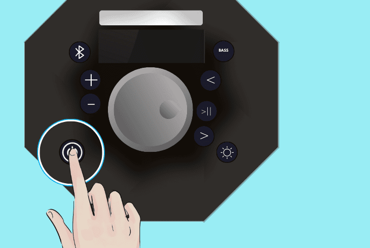 “soft” reset the onn party speaker