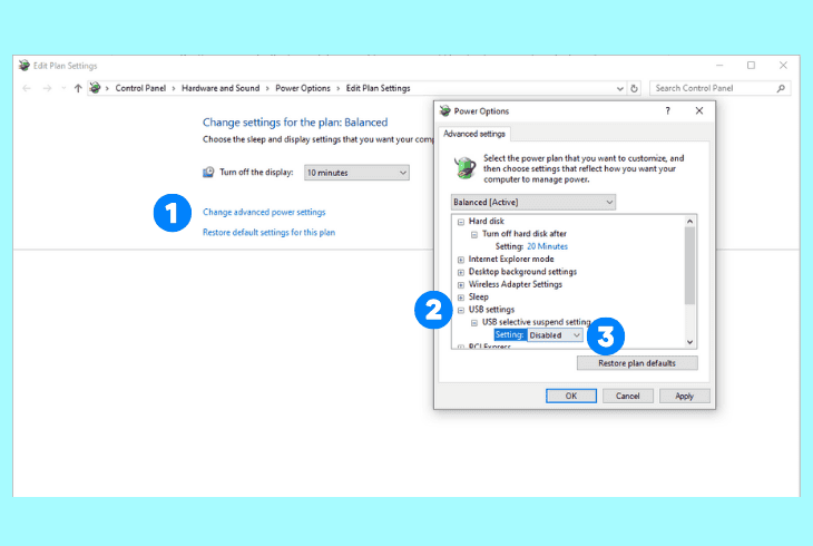 configure your pc usb options