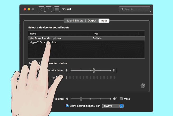 adjust quadcast audio settings on macos