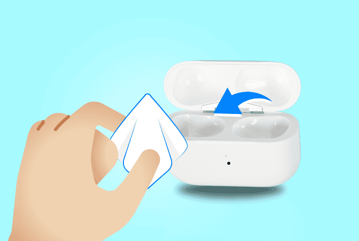 clean the earbuds’s contact points