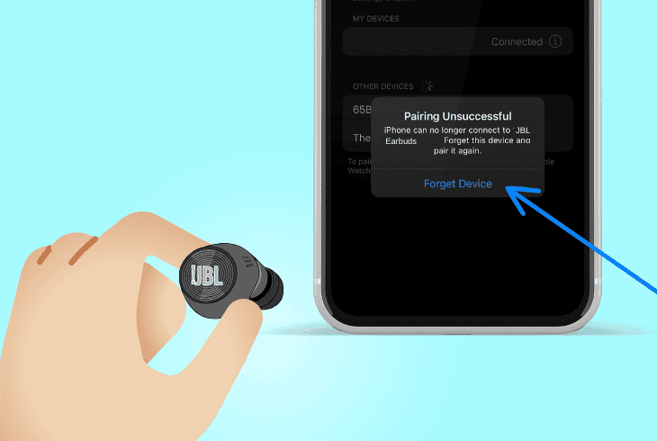 forget jbl earbuds bluetooth profile