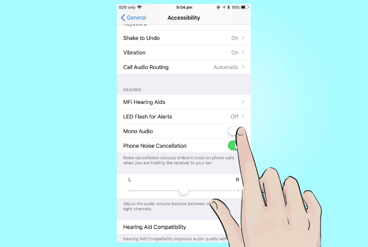 disable mono mode on iphone