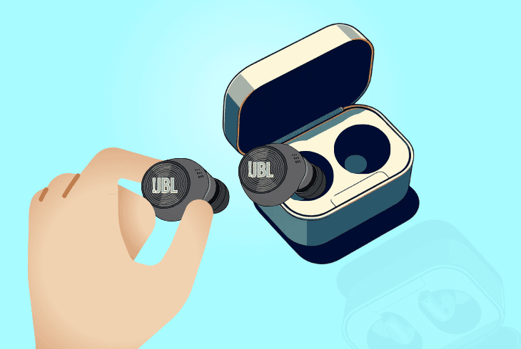 insert and eject the jbl earbuds