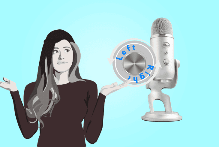 blue yeti gain knob left right adjust