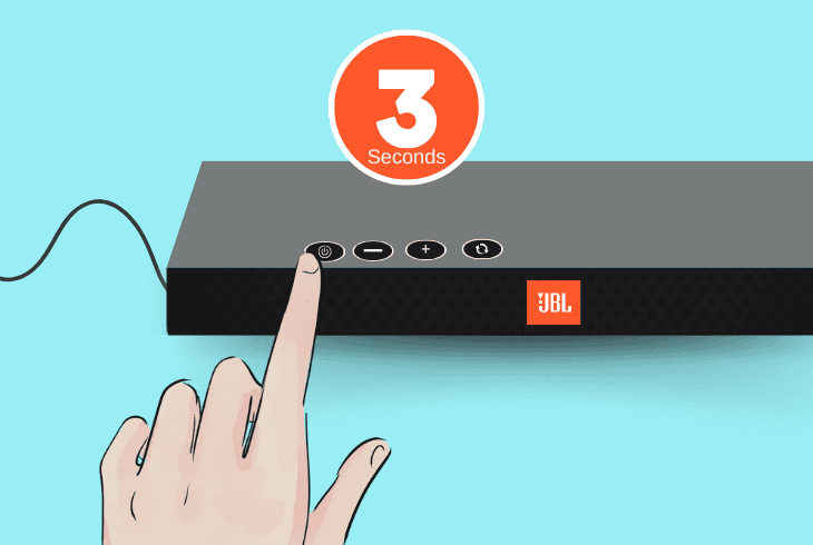 turn on soundbar via power button
