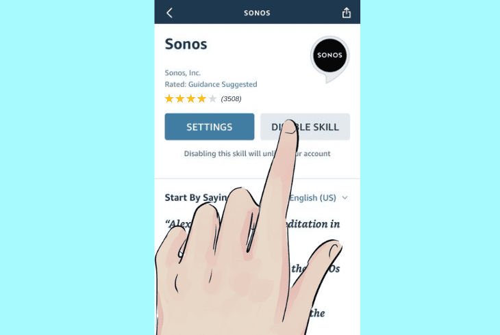 disable/enable the sonos skill