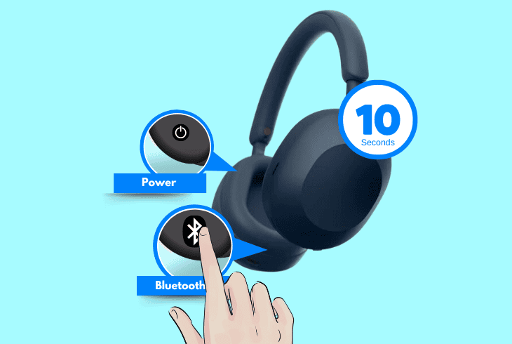 hard reset the sony xm5 headphones
