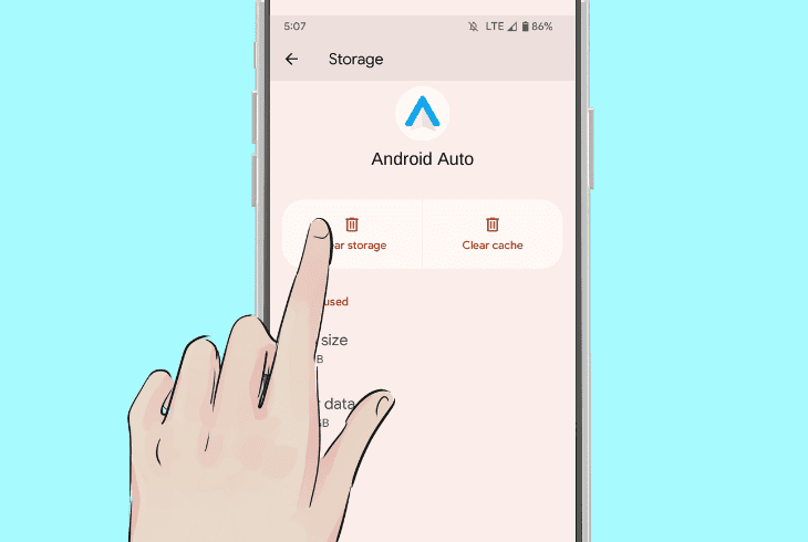 clear the app’s cache & data