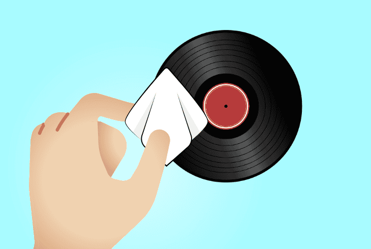 inspect & clean victrola’s platter