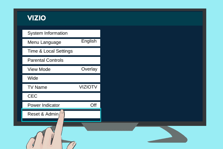 restore vizio tv to factory defaults