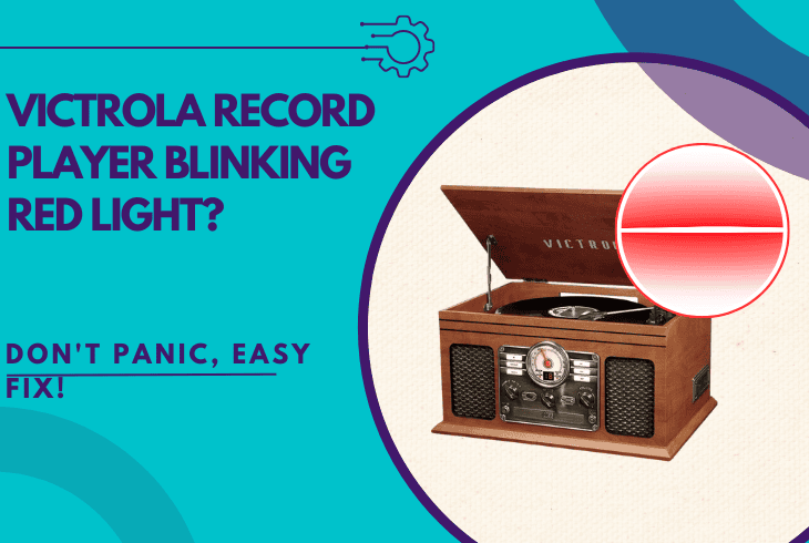 victrola record player blinking red light