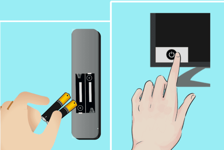 power cycle the vizio tv and remote