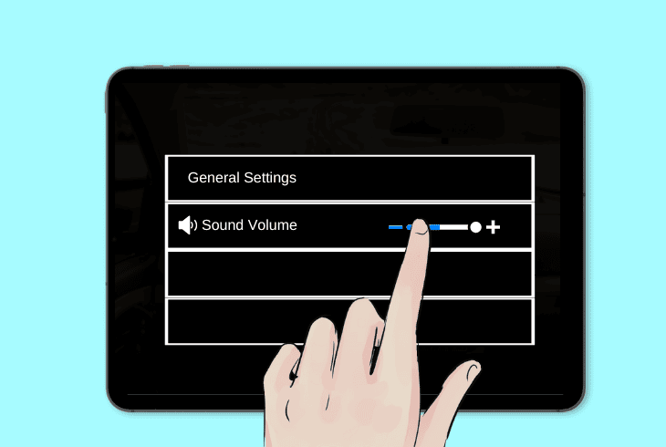 check the panel’s sound volume options