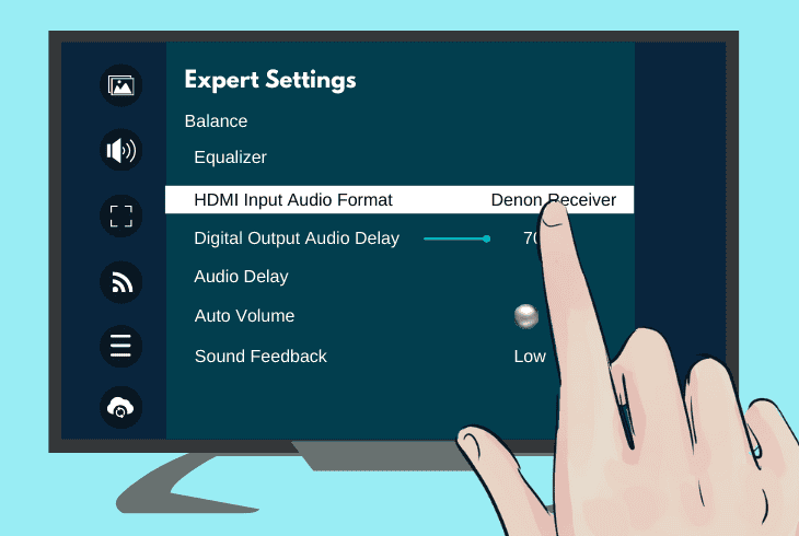 set the receiver as default output