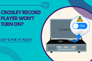 crosley record player won't turn on