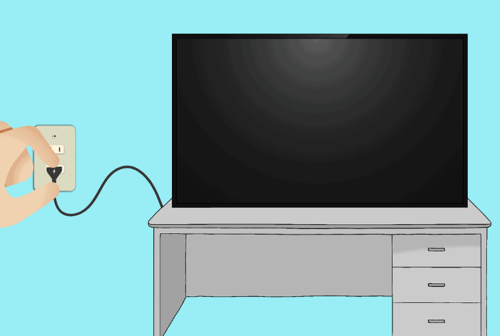 hard reset the vizio tv’s power supply