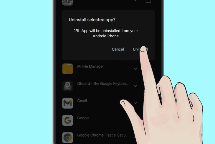 reinstall the jbl app on android