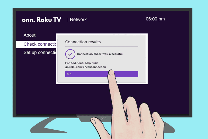 validate the tv’s internet connection