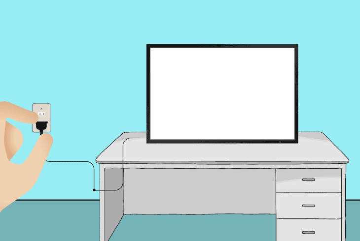 reconnect the tv from the power