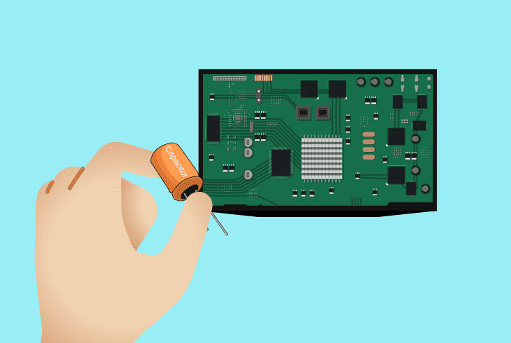 replace a blown capacitor