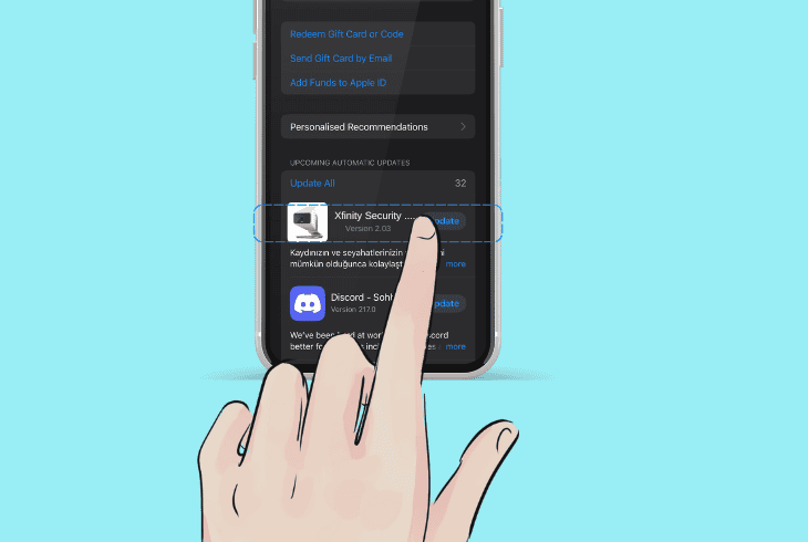 update the xfinity app on ios