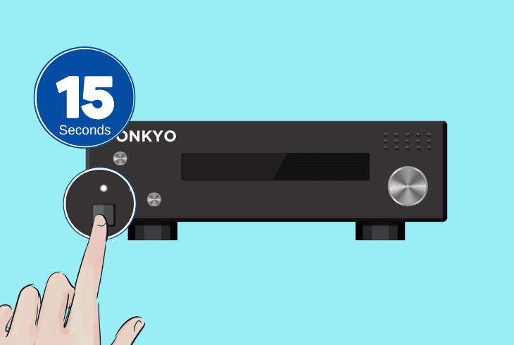 reset the onkyo receiver’s power