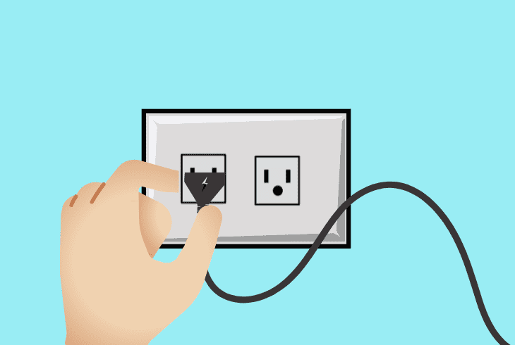 test the power adapter of the receiver