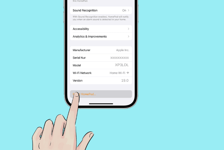 reset homepod mini to default settings