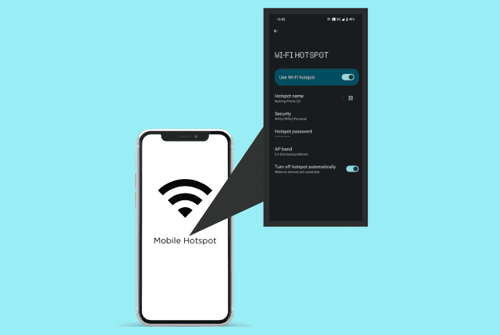 try via hotspot
