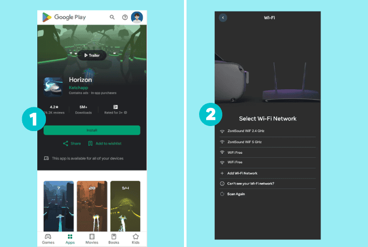 connect via horizon app