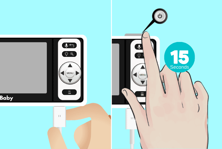 power reset a hello baby monitor