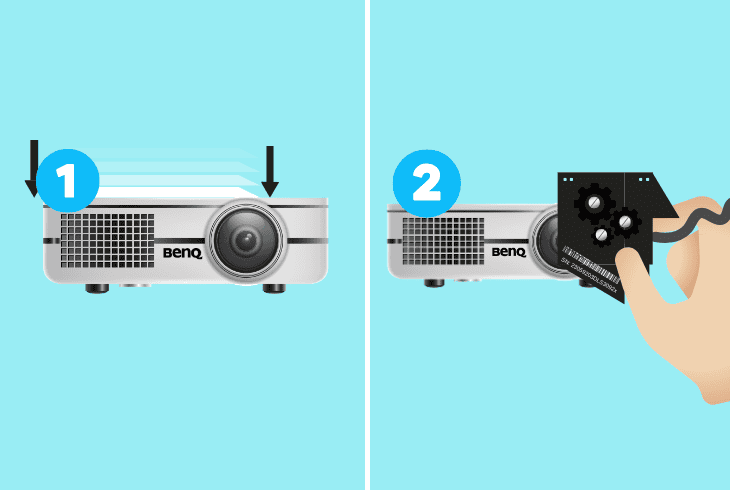 install the projector’s original lamp