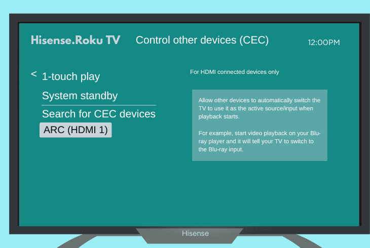 adjust the arc on roku tv