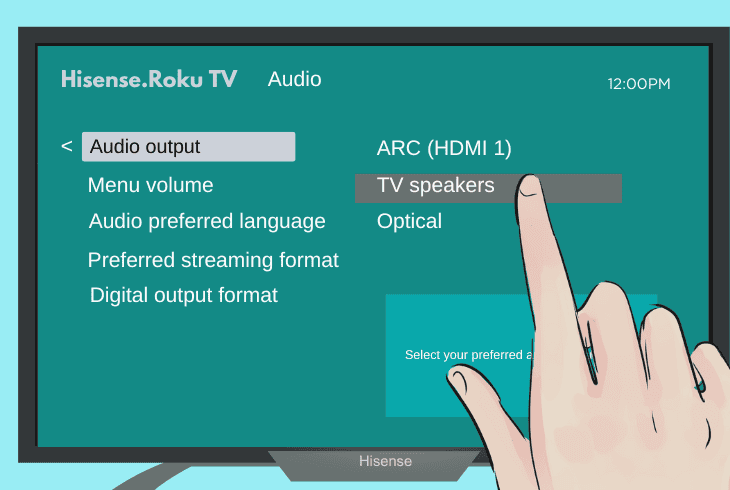 adjust your roku tv audio output