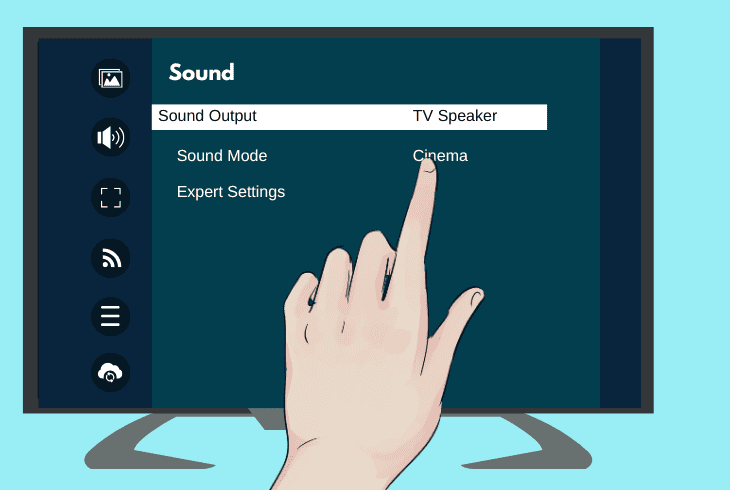 adjust the tv audio settings
