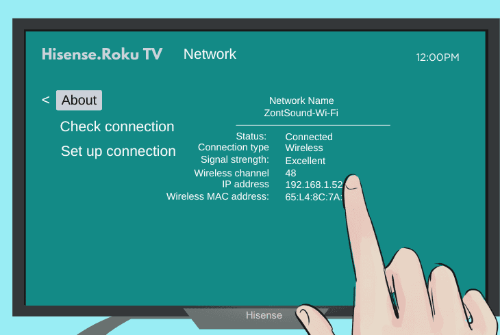 create a static ip for the tv