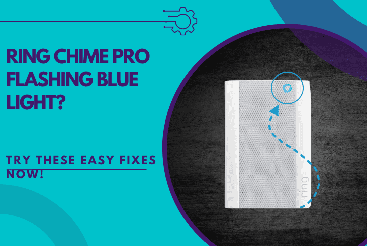 ring chime pro flashing blue light