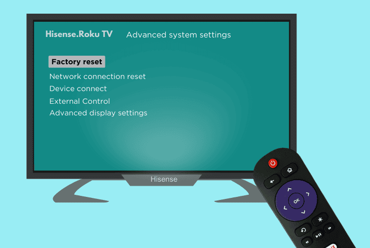 reset the hisense roku tv os
