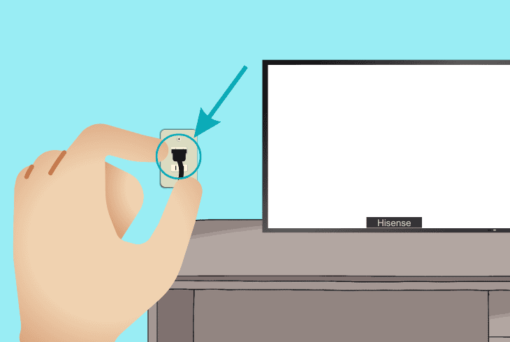 change the hisense roku a/c outlet