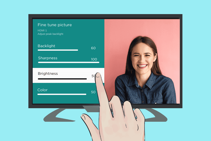 configure the tv brightness